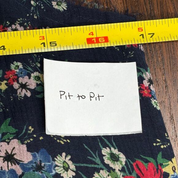 Sea New York Floral Navy Cotton Silk Boho Maxi Dress Size 2 - Picture 8 of 8